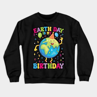 Earth Day Birthday Party Celebration Fun Globe Design Crewneck Sweatshirt